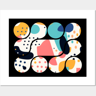 Abstract Shapes in Pastel Colors Posters and Art